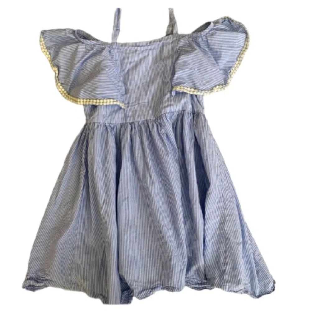 BCBGirls Girls Kids Dress Size 8 Strappy Cold Shoulder Ruffle Sleeve Dainty